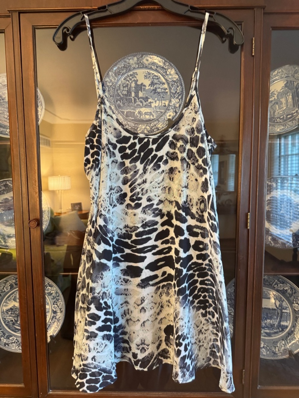 Show Me Your MuMu Black and White Animal Print Mini Dress